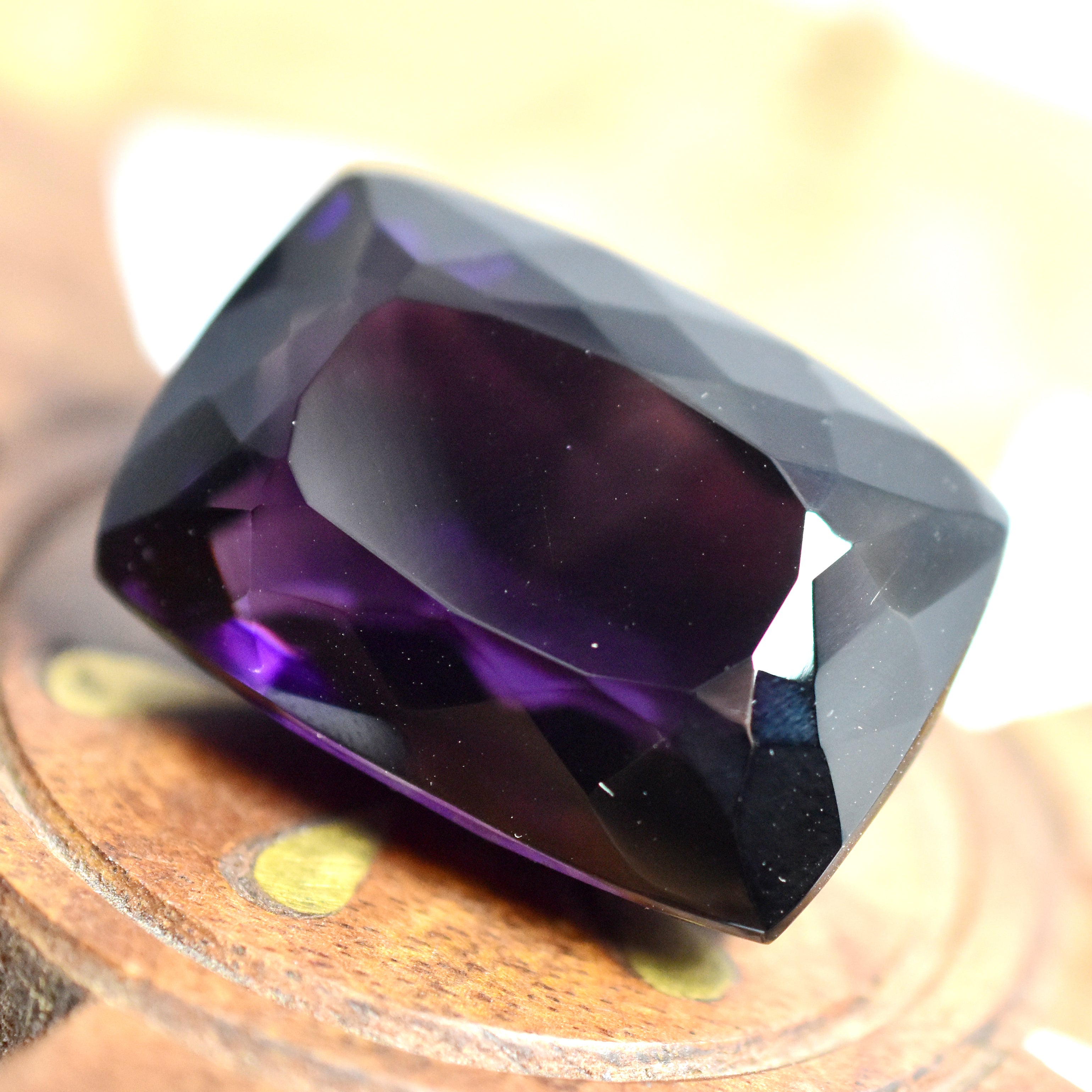 96.05 Ct Natural CERTIFIED Amethyst Loose Gemstone Purple Big Size Cushion Cut