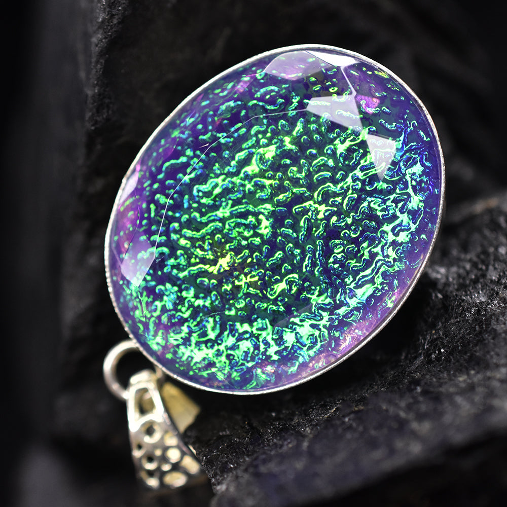 Multi Color Opal 84Ct Lab Created Oval Cut Brazilian CERTIFIED Gemstone Pendant