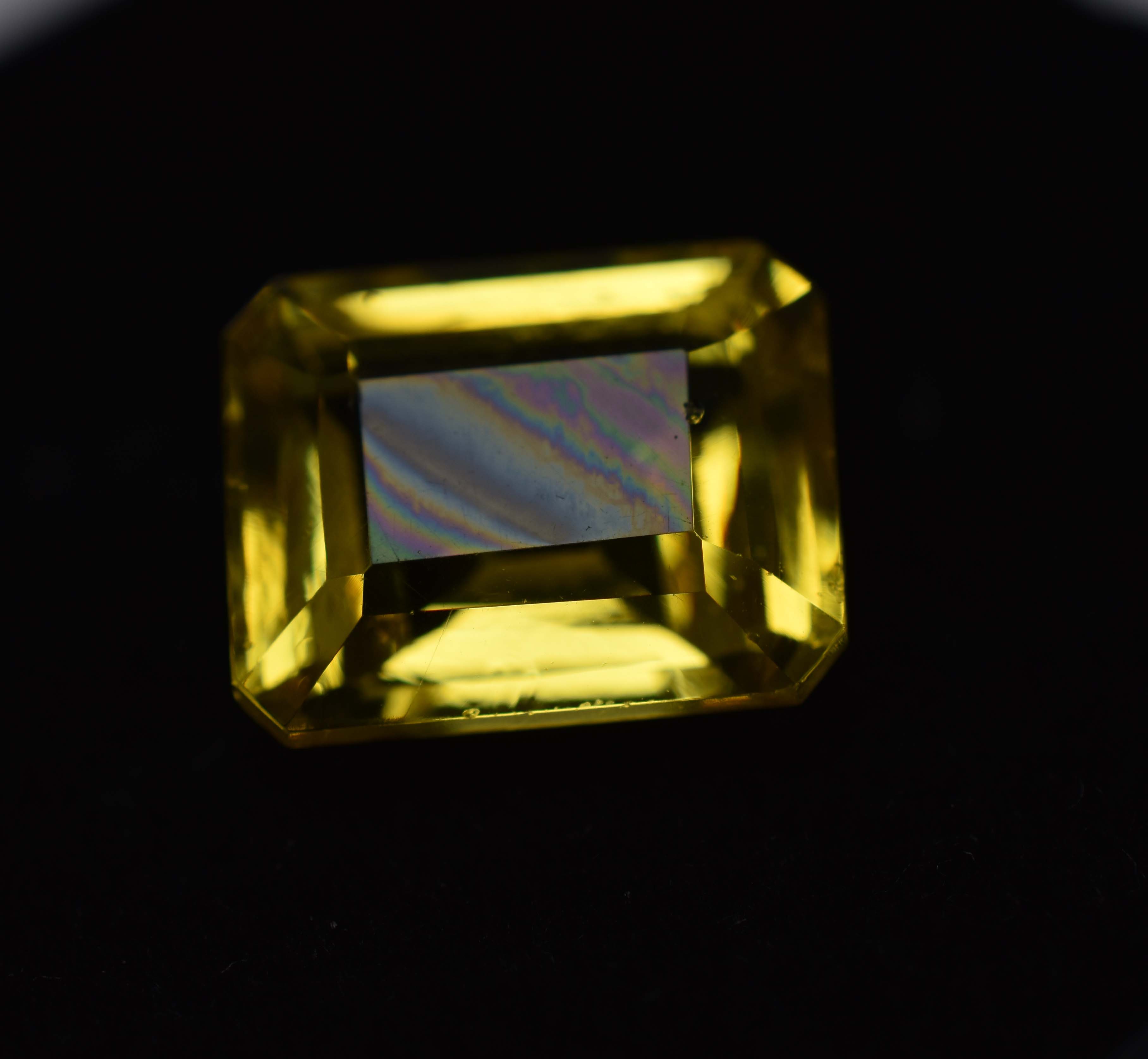 8.56 Ct Natural Sapphire  CERTIFIED Loose Gemstone Yellow Emerald Cut