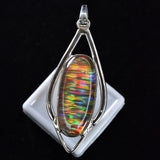 sterling silver opal pendant