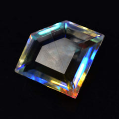 CERTIFIED 38 Ct A++ Rainbow Mystic Topaz Fancy Cut Lab Created Loose Gemstone