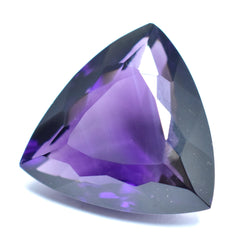 60.45 Ct Natural Purple Amethyst Trillion Cut CERTIFIED Loose Gemstone Stunning