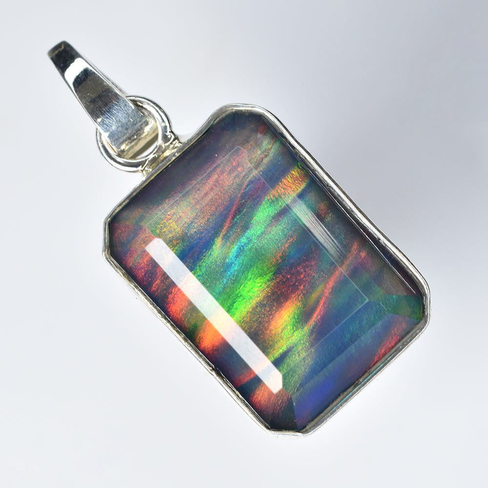 A+ CERTIFIED Natural Opal 26 Ct 925 Sterling Silver Emerald Pendant Free Gift