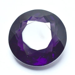 CERTIFIED Purple amethyst ROUND Cut Loose Gemstone Genuine 90.55 Ct Natural