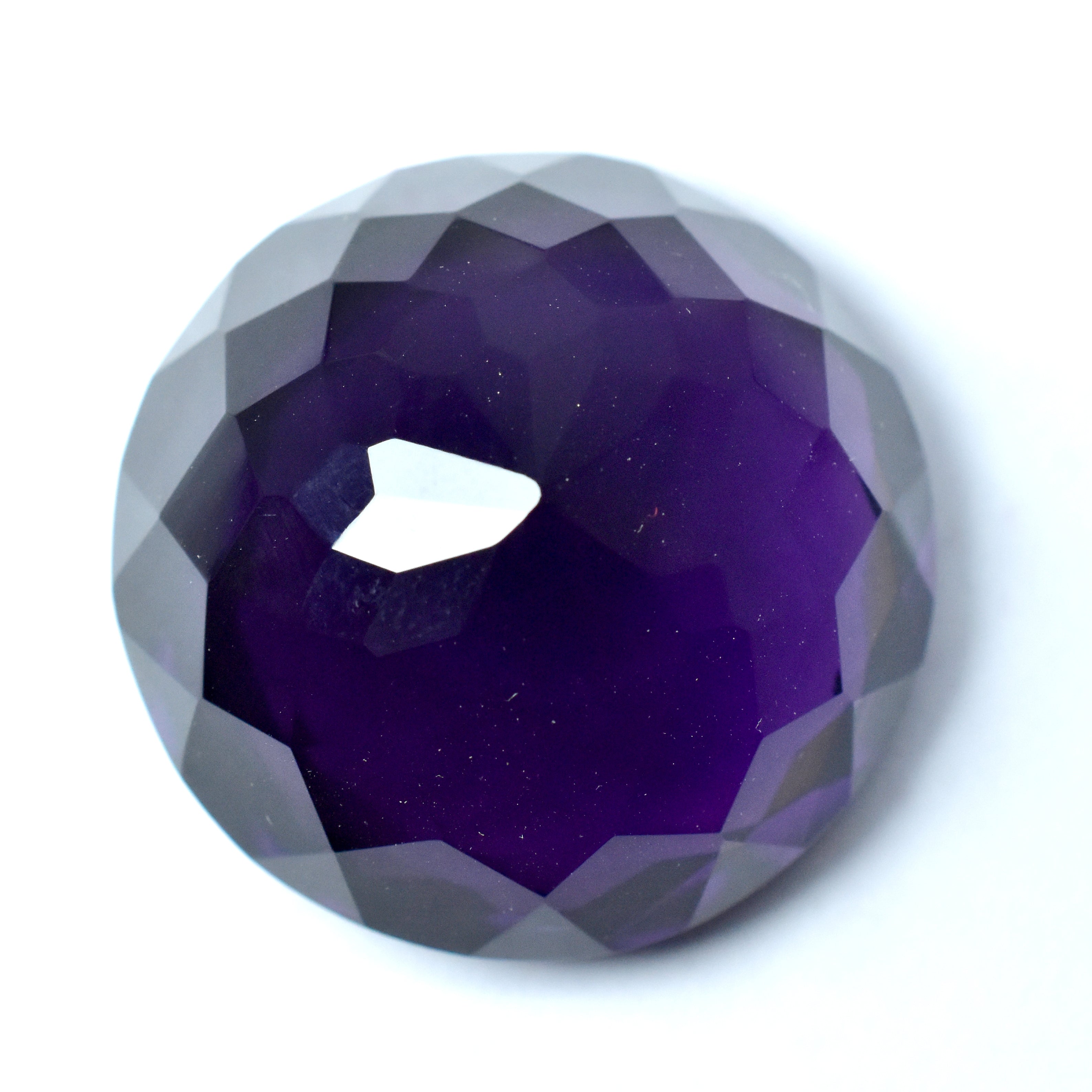 CERTIFIED Purple amethyst ROUND Cut Loose Gemstone Genuine 90.55 Ct Natural