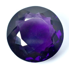 CERTIFIED Purple amethyst ROUND Cut Loose Gemstone Genuine 90.55 Ct Natural