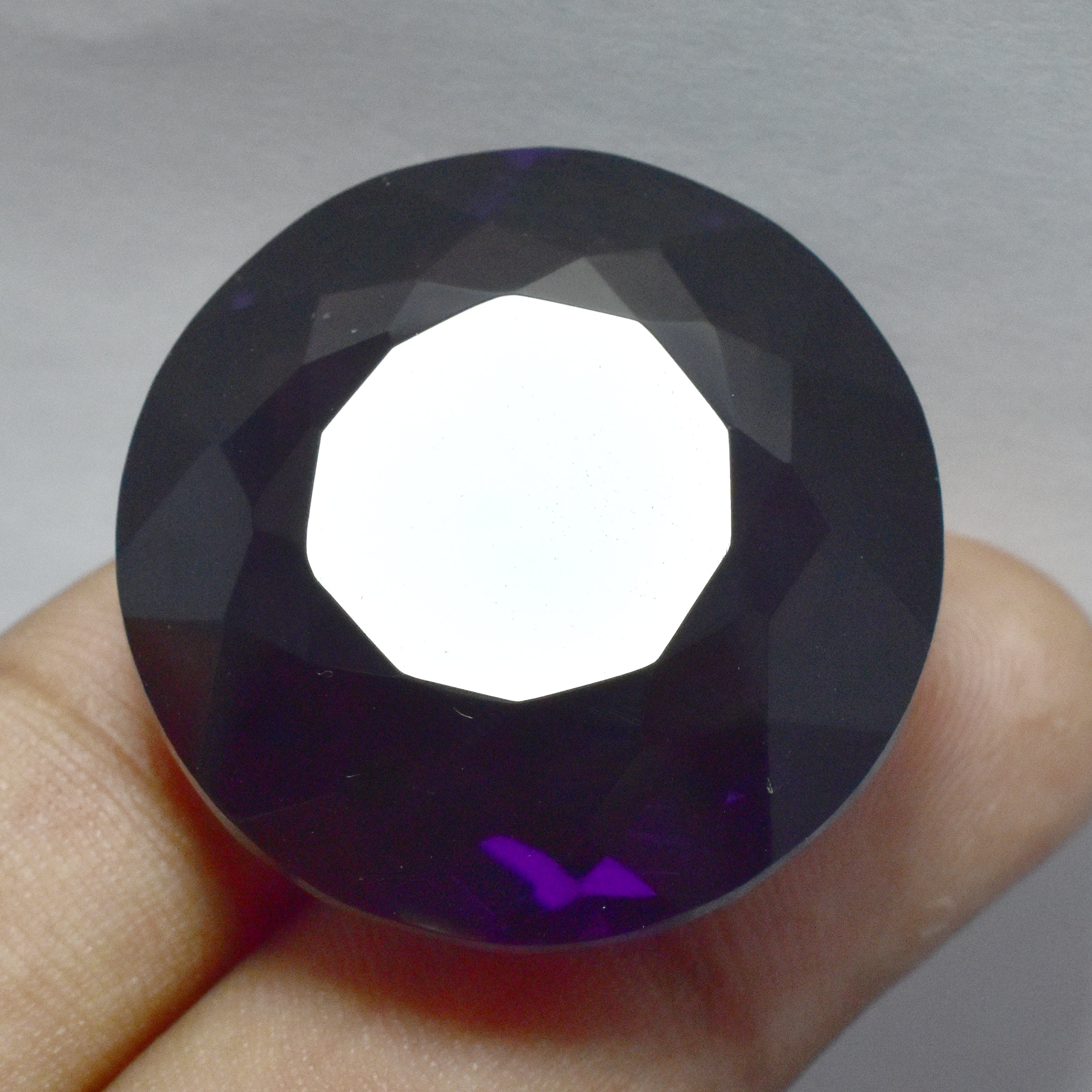 CERTIFIED Purple amethyst ROUND Cut Loose Gemstone Genuine 90.55 Ct Natural