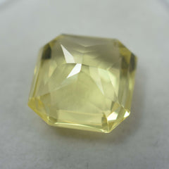 10.23 Ct Natural Sapphire Yellow CERTIFIED Square Cut Guenine Loose Gemstone