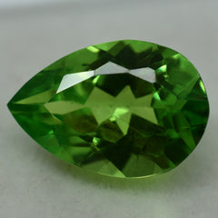 Rare Natural Green Peridot 9.10 Carat Pear Cut Loose Gemstone CERTIFIED