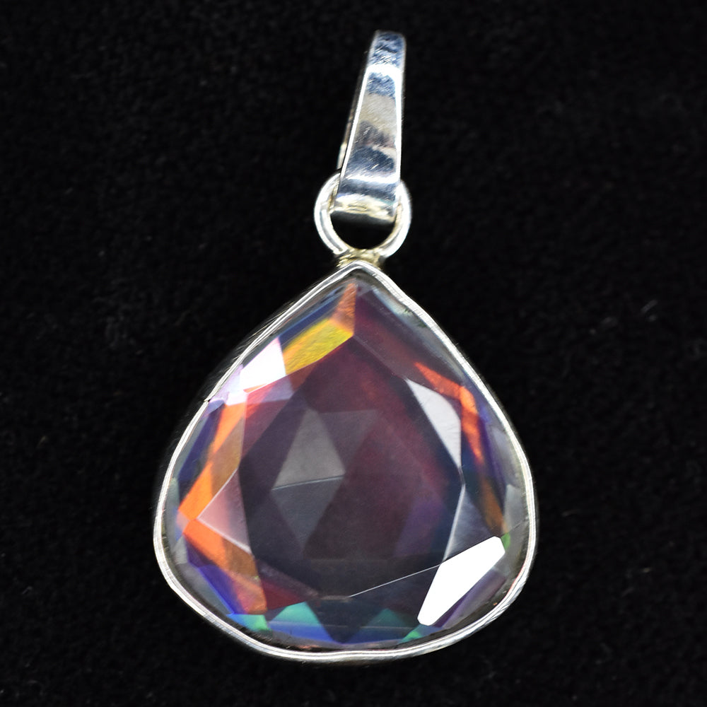 CERTIFIED Natural Opal 31 Ct Pear 925 Sterling Silver Gems Pendant Free Delivery