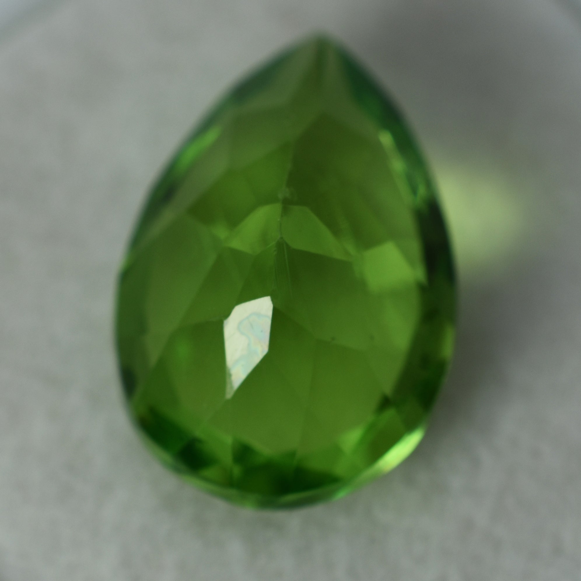 Rare Natural Green Peridot 9.10 Carat Pear Cut Loose Gemstone CERTIFIED