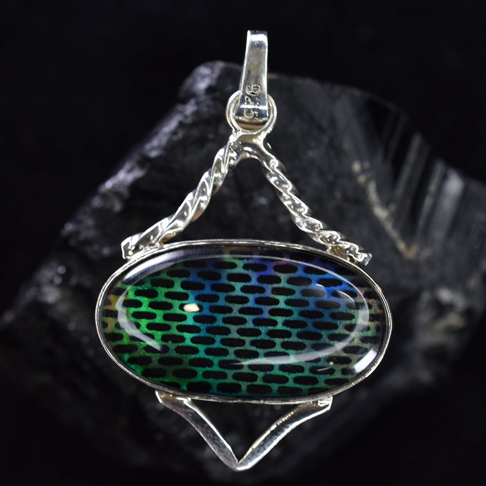 A+ Quality Natural Opal CERTIFEID 31 Ct 925 Sterling Silver Oval Gems Pendant