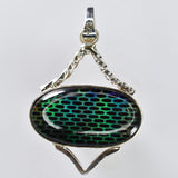 A+ Quality Natural Opal CERTIFEID 31 Ct 925 Sterling Silver Oval Gems Pendant