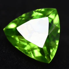 Trillion Cut Natural Rare Green Peridot 9.00 Carat Loose Gemstone CERTIFIED