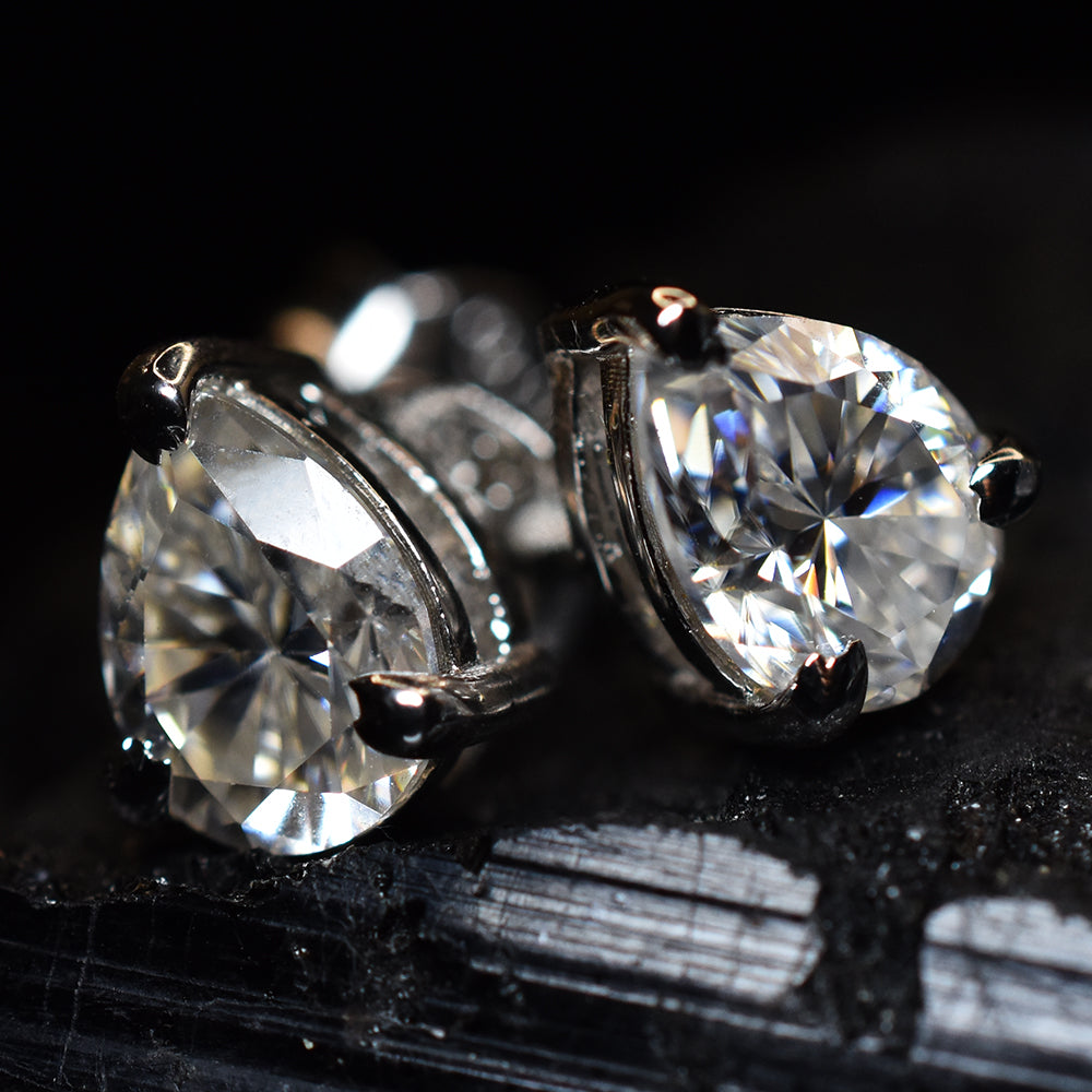 A+ CERTIFIED Synthetic White Moissanite Pear Cut 10.8 Ct Gemstone Earring Pair