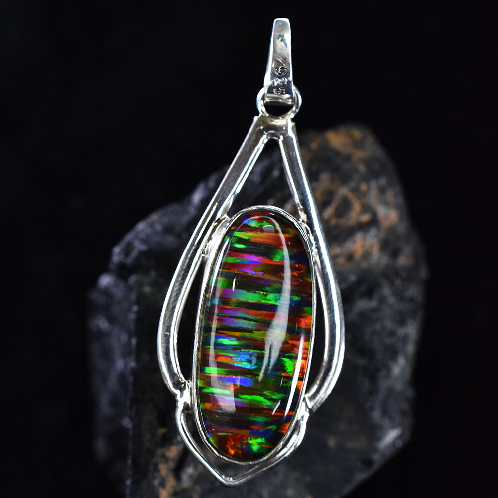 925 Sterling Silver Pendant CERTIFEID 32 Ct Natural Oval Gemstone Free Delivery