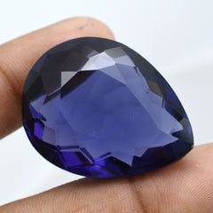 90.60 Carat Natural Purple CERTIFIED Amethyst Loose Gemstone Pear Cut Ring Size