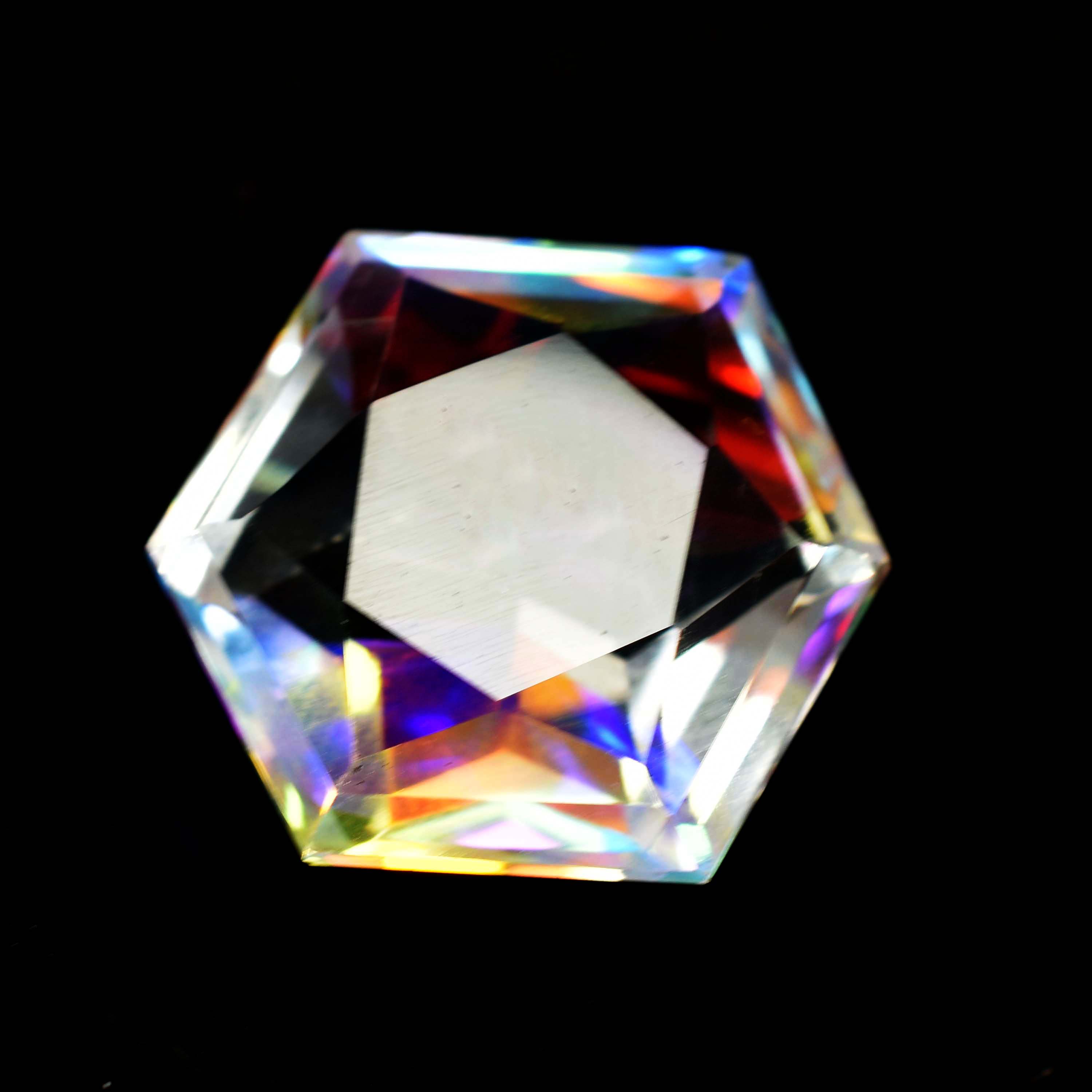 Fancy Cut Mystic Topaz Loose Gemstone Multi-Color CERTIFIED Lab Created 24.70 Ct