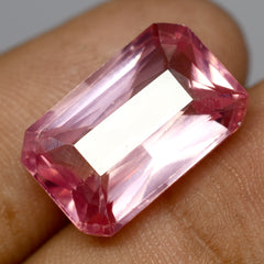 14.10 Ct Natural Padparadscha SAPPHIRE Loose Gemstone CERTIFIED Emerald Cut