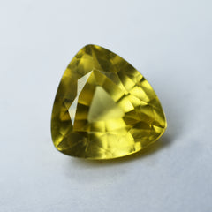 Natural Loose Gemstone 8.65 Ct Yellow Sapphire Trillion Cut Rare CERTIFIED