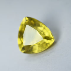 Natural Loose Gemstone 8.65 Ct Yellow Sapphire Trillion Cut Rare CERTIFIED