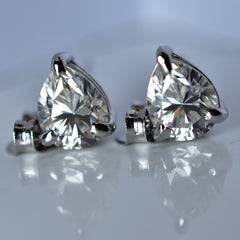 CERTIFIED Pear Cut Synthetic Moissanite 14.30 Ct Stone Earring Pair Gift For Her