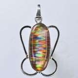 Flawless 30 Ct Oval Natural CERTIFIED 925 Sterling Silver Opal Pendant Free Gift