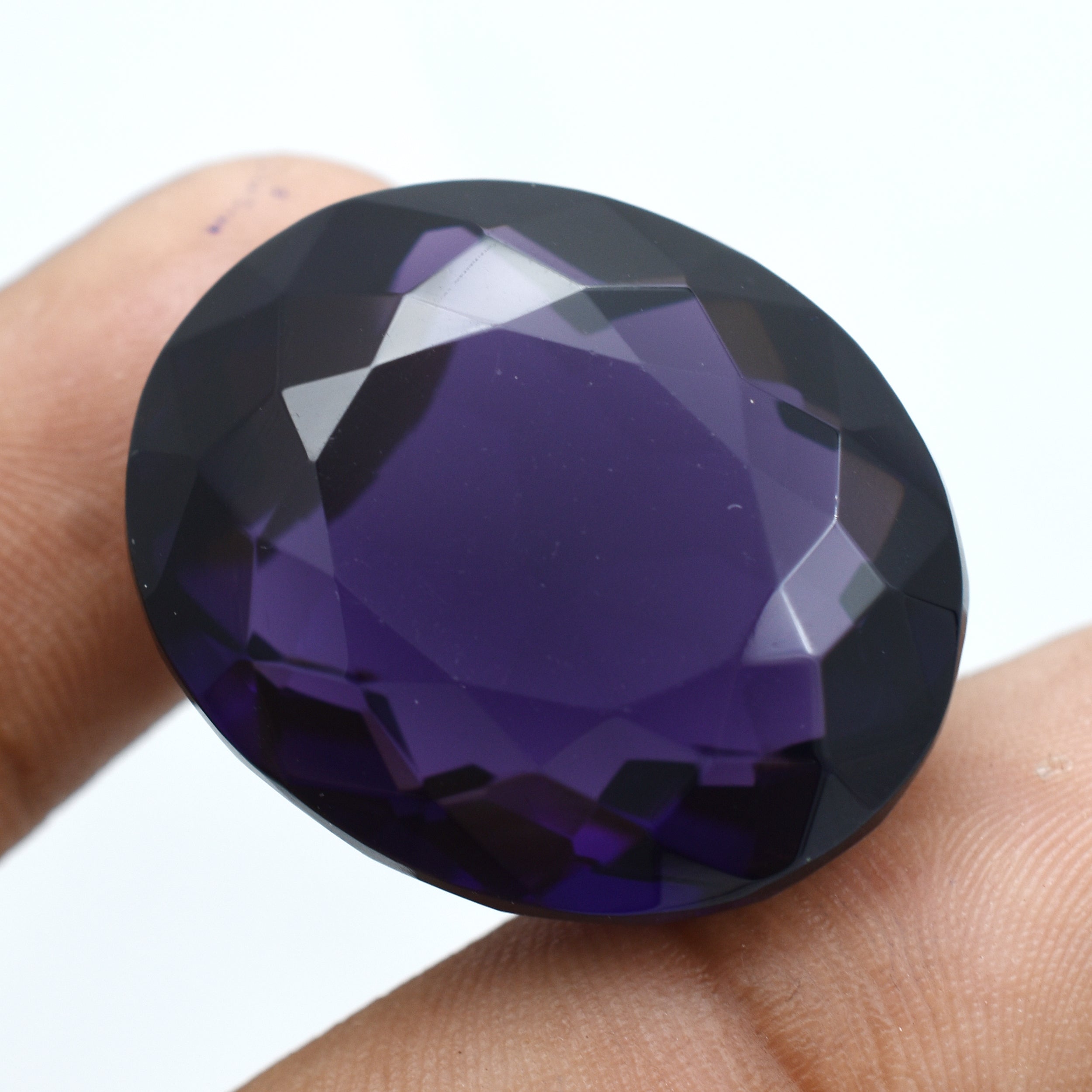 Purple Amethyst Gemstone Natural Loose CERTIFIED 73.20 Carat Oval Cut Cut