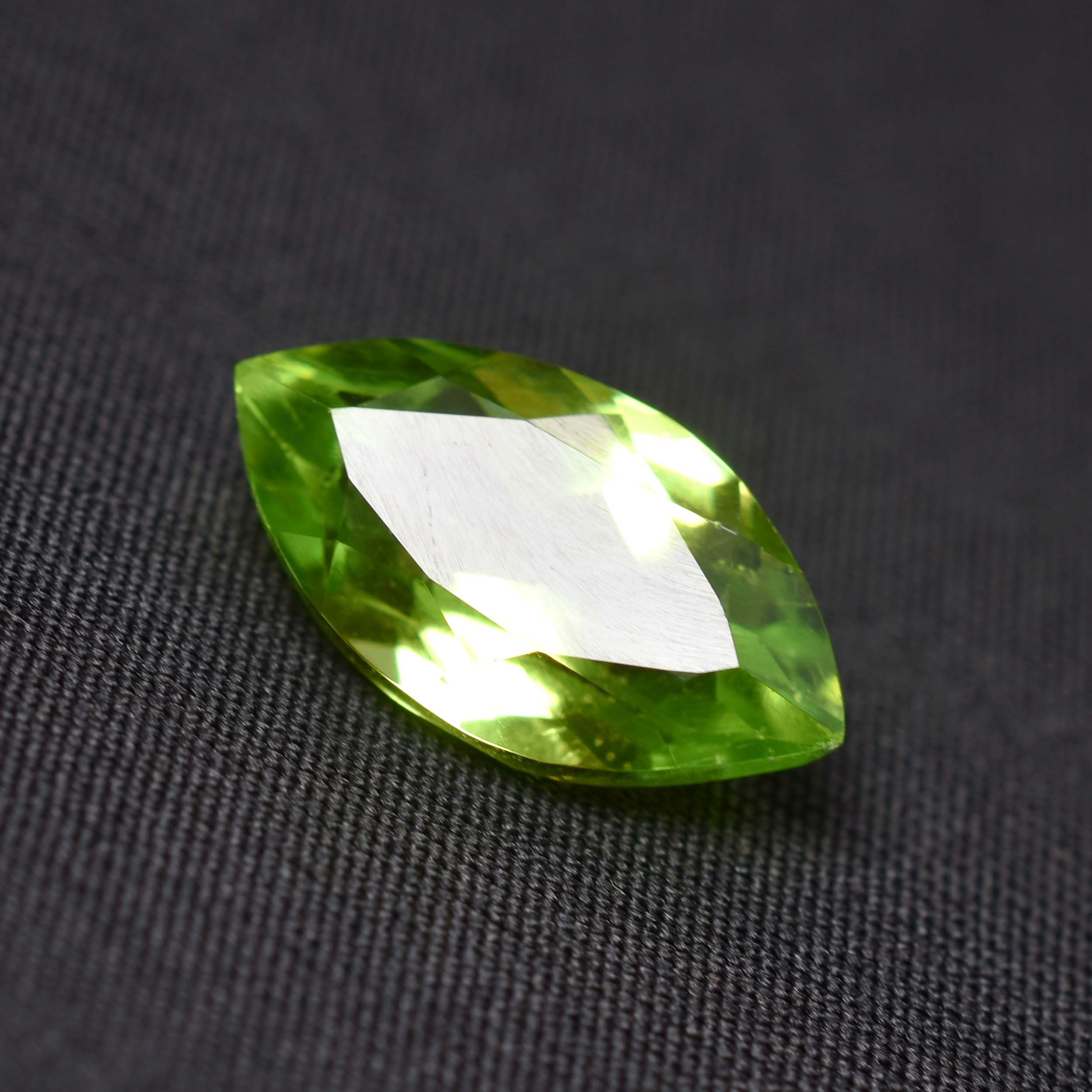 Natural CERTIFIED Finest Quality 10.55 Carat Peridot Green Marquise Cut Gemstone