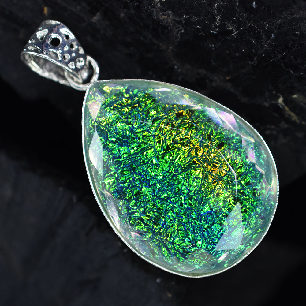 Lab Created Monarch Multicolor Opal 81.74 Ct Certified Pear Cut Pendant Gemstone