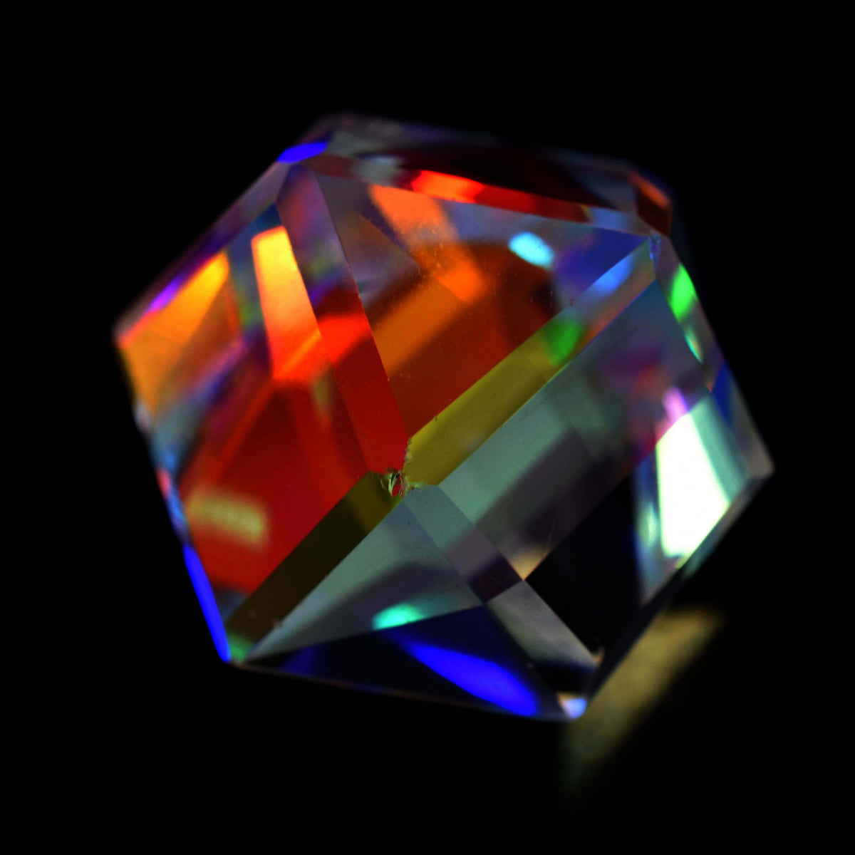 Lab-Created Topaz Fancy Cut CERTIFIED A++ Rainbow Mystic 102.6 Ct Loose Gemstone