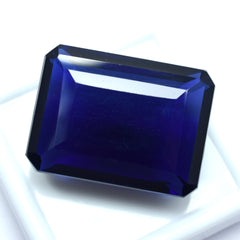 Emerald Cut CERTIFIED AA+ Natural 89.30 Carat Purple Amethyst Loose Gemstone