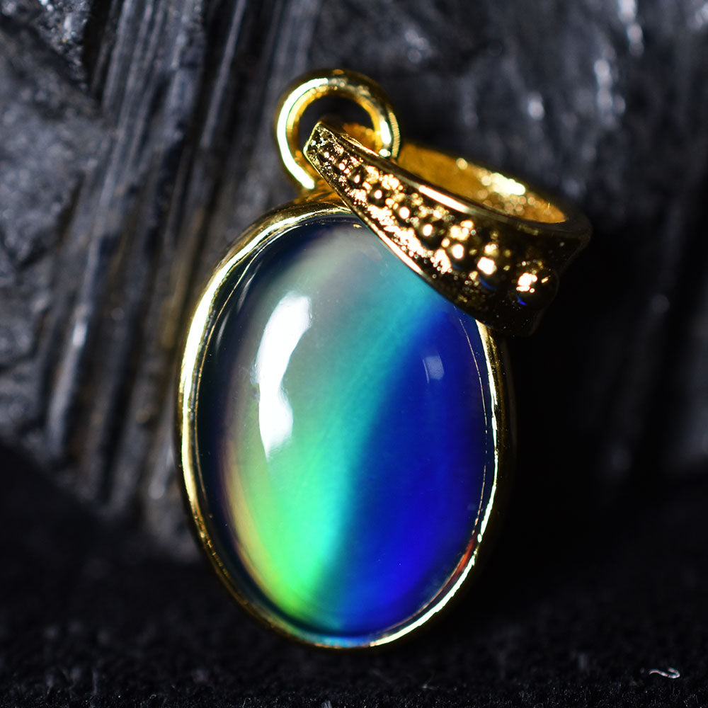 CERTIFIED Natural 15.90 Ct Opal 18K Gold Plated Multicolor Loose Gems Pendant