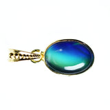CERTIFIED Natural 15.90 Ct Opal 18K Gold Plated Multicolor Loose Gems Pendant