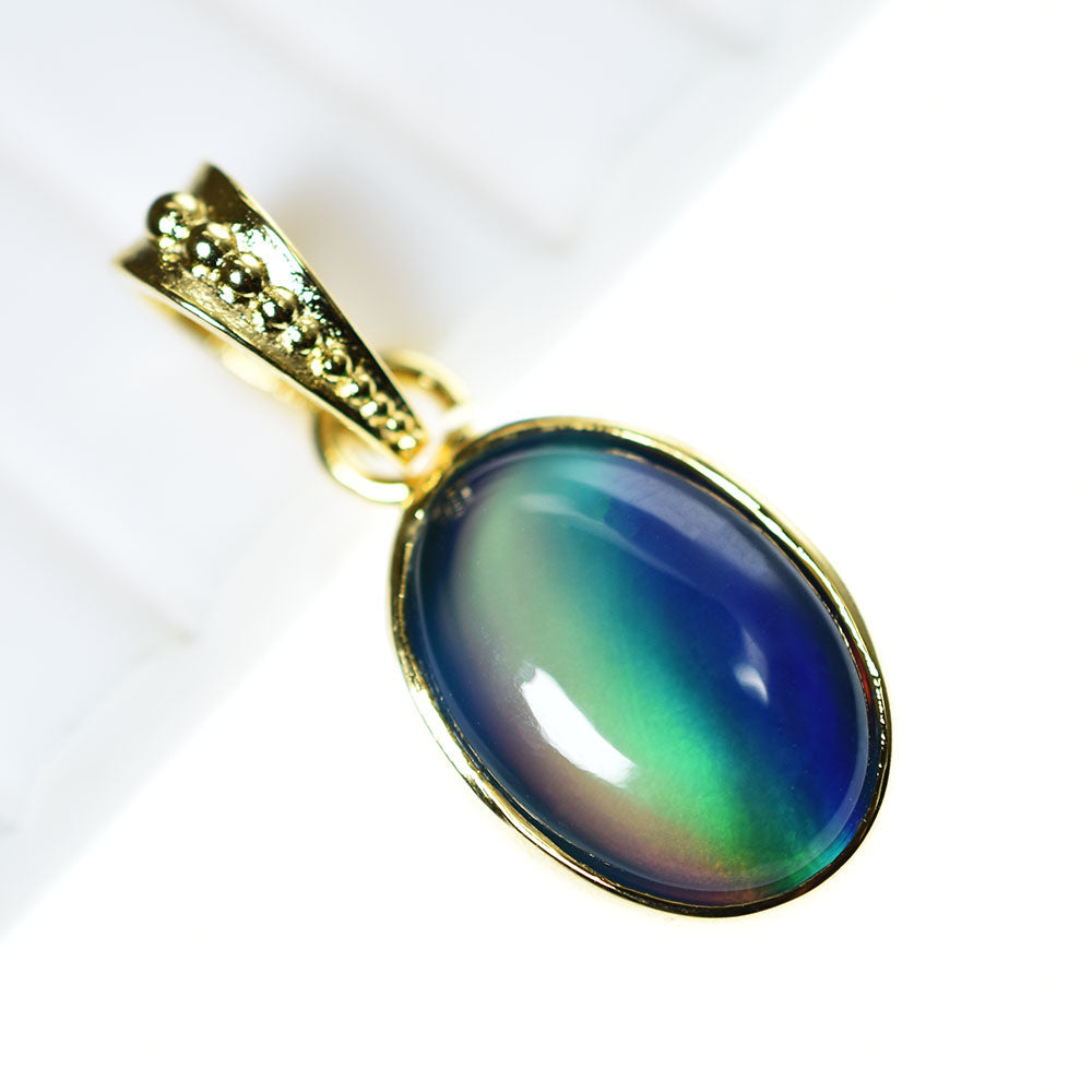 CERTIFIED Natural 15.90 Ct Opal 18K Gold Plated Multicolor Loose Gems Pendant