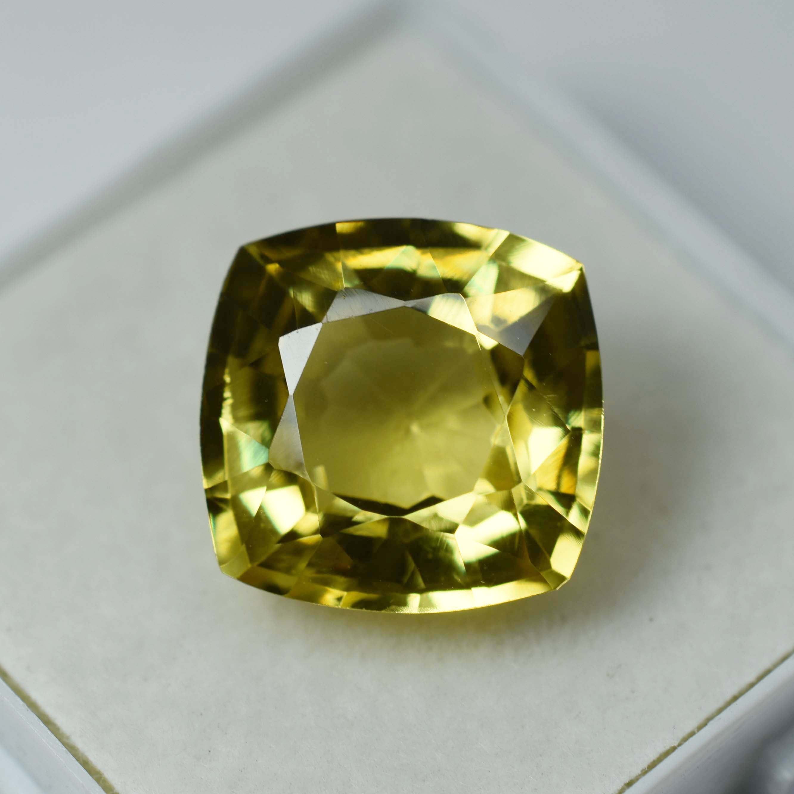 CERTIFIED Ceylon Sapphire Natural Square Cushion Yellow 8.70 Ct Loose Gemstone