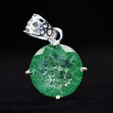 sterling silver emerald pendant