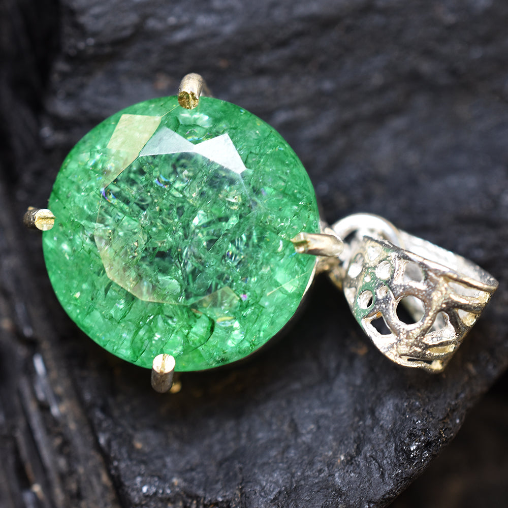 handmade emerald pendant