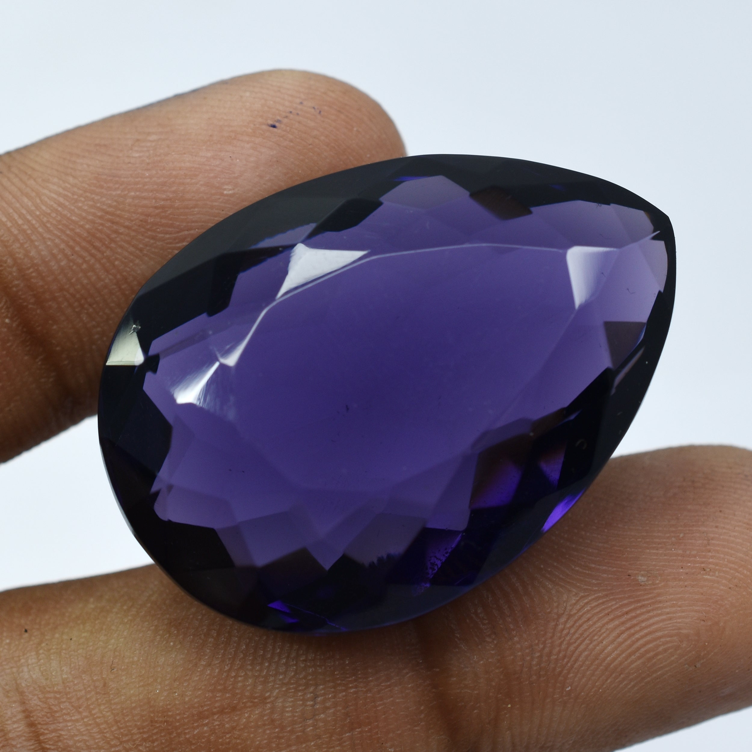 CERTIFIED Purple Pear Cut 83.80 Carat Natural Amethyst Loose Gemstone