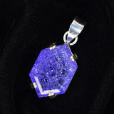 Fancy Cut 925 Sterling Silver 33.90 Ct Natural Sapphire CERTIFIED Gems Pendant