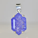Fancy Cut 925 Sterling Silver 33.90 Ct Natural Sapphire CERTIFIED Gems Pendant
