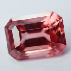 CERTIFIED 9.30 Ct Natural Padparadscha Sapphire Emerald Cut Loose Gemstone