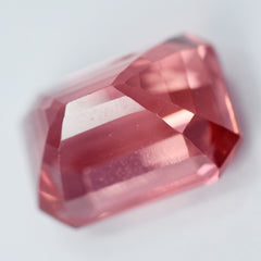 CERTIFIED 9.30 Ct Natural Padparadscha Sapphire Emerald Cut Loose Gemstone