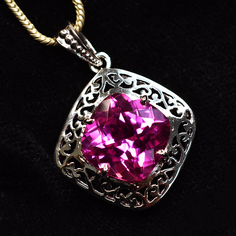sterling silver tourmaline pendant