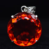 Lab Created Red Ruby 149 Ct Round Cut Certified Gems 925 Sterling Silver Pendant
