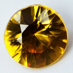 6.70 Ct Natural CERTIFIED Ceylon Sapphire Yellow Round Cut Loose Gemstone