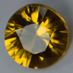 6.70 Ct Natural CERTIFIED Ceylon Sapphire Yellow Round Cut Loose Gemstone