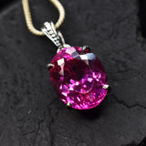 sterling silver sapphire pendant
