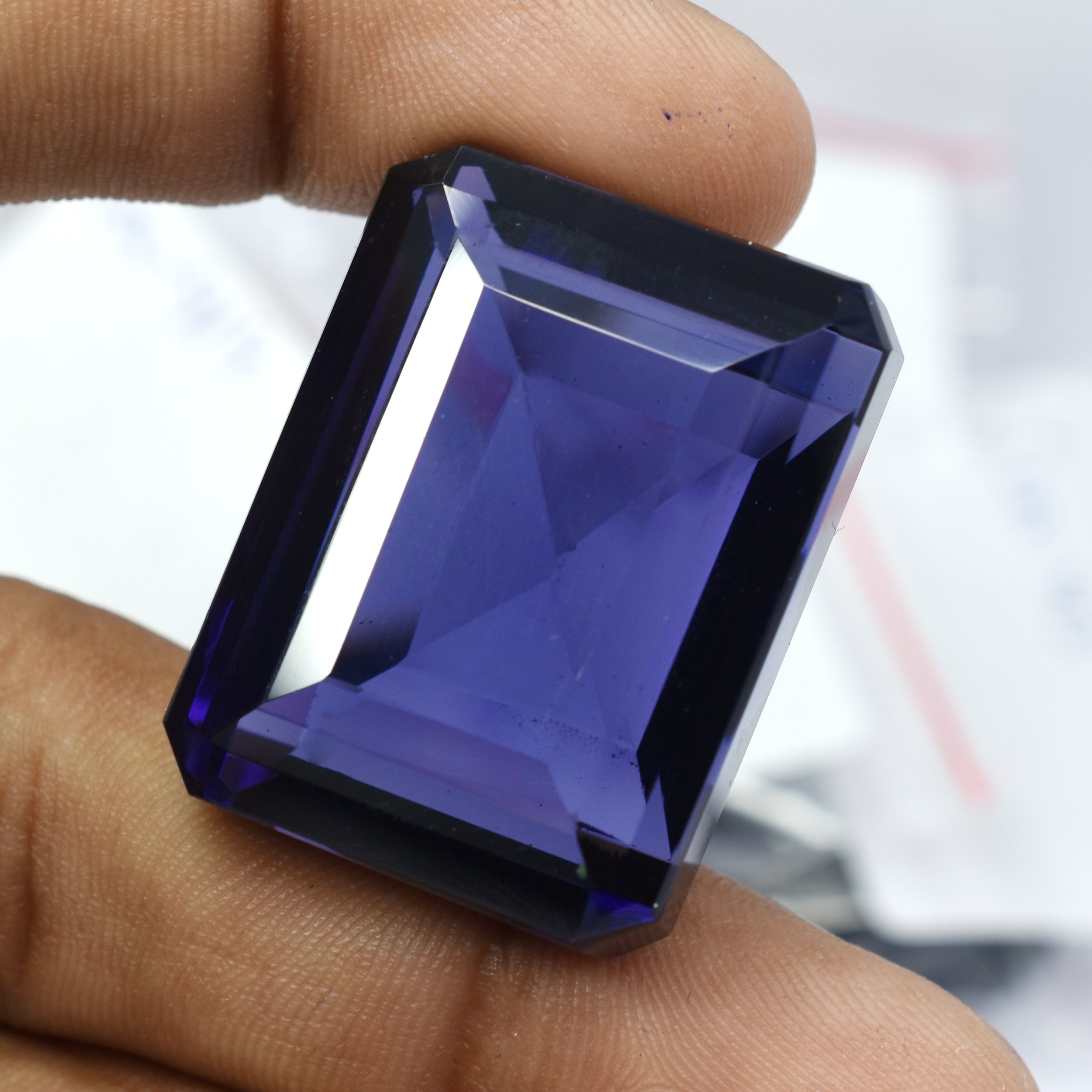 116.00 Ct Emerald Cut AA+ CERTIFIED Natural Purple Amethyst Loose Gemstone