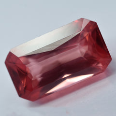 Natural 9.35 Ct Sapphire Padparadscha Emerald Cut Loose Gemstone CERTIFIED